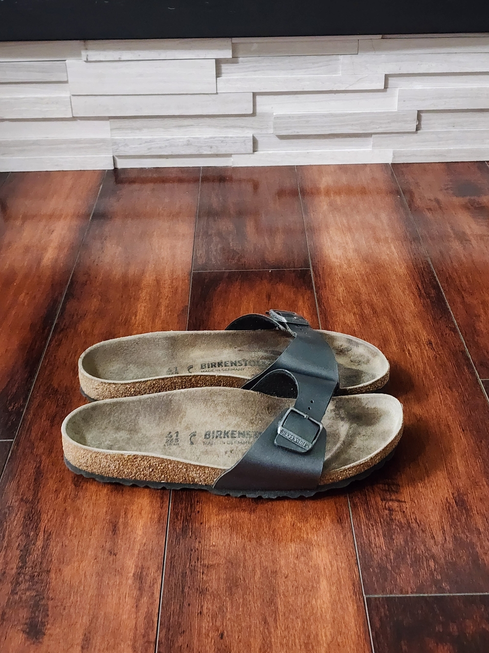 Birkenstock Madrid Metallic Gray Slide Sandals EU 41 US Women's 10 - Picture 6 of 8